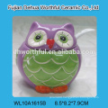 Lovely owl design ceramic coffee cup with spoon,ceramic coffee cup with saucer